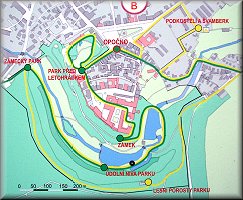 Opocno-Centrum Nature Trails map