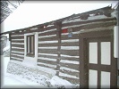18 century cottage in winter